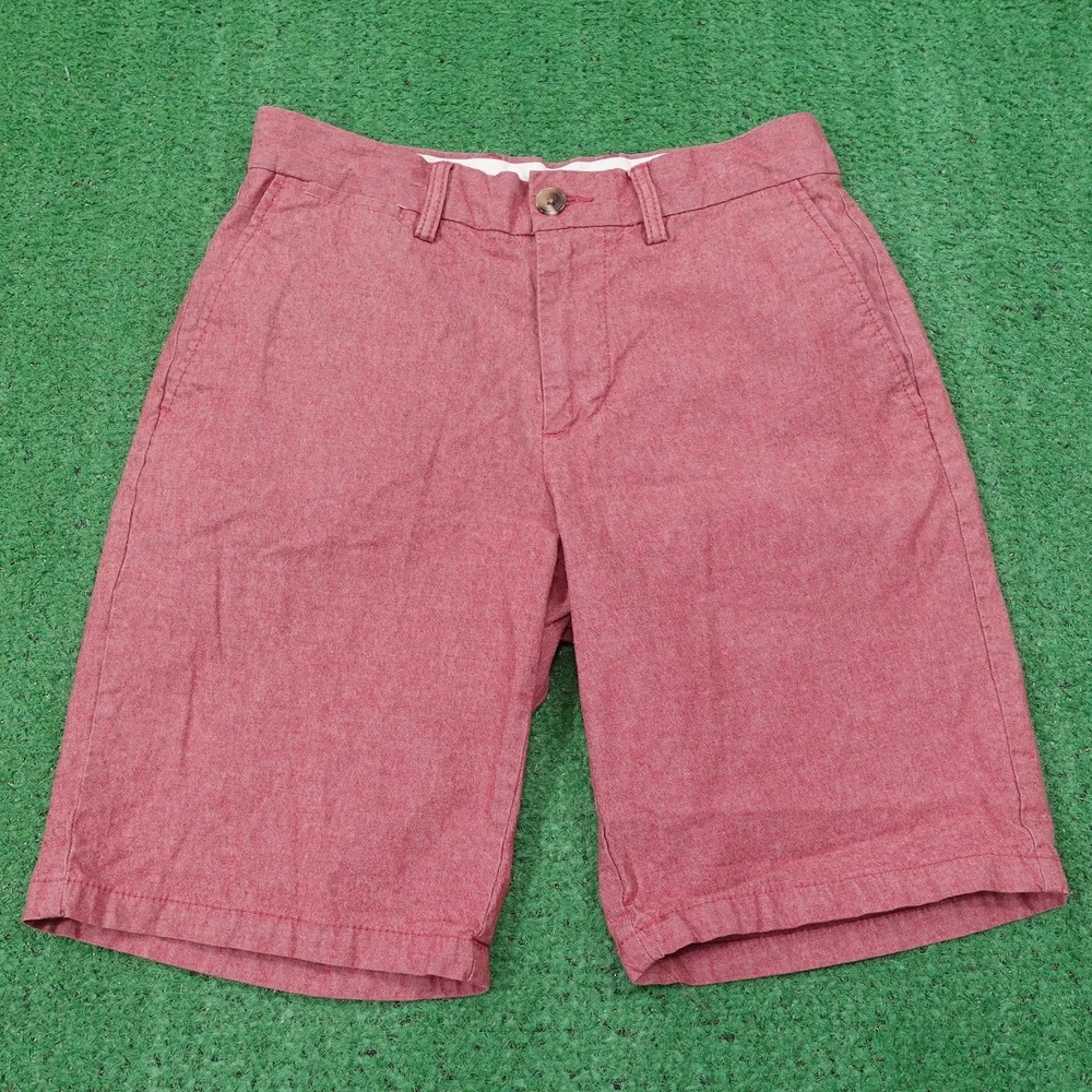 Old Navy Shorts Mens 28 Red Chino Ultimate Slim Built-In Flex Stretch 9 Inseam